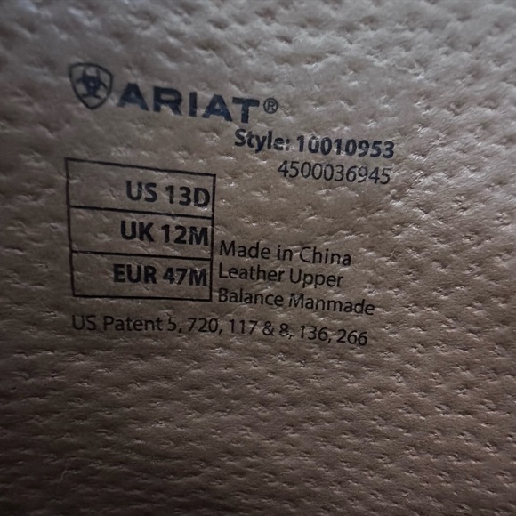 Ariat Rawhide Western Cowboy Work Farm Groomsman SquareToe Boots Style #10010953 - Picture 8 of 12